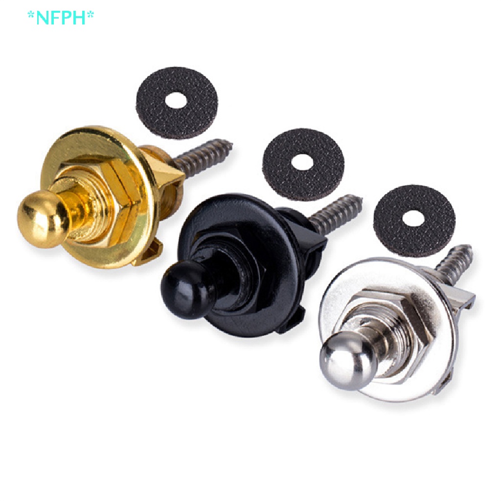 Bộ Khóa Dây Đeo Đàn Guitar Bass Bằng Kim Loại Chống Rơi Mới