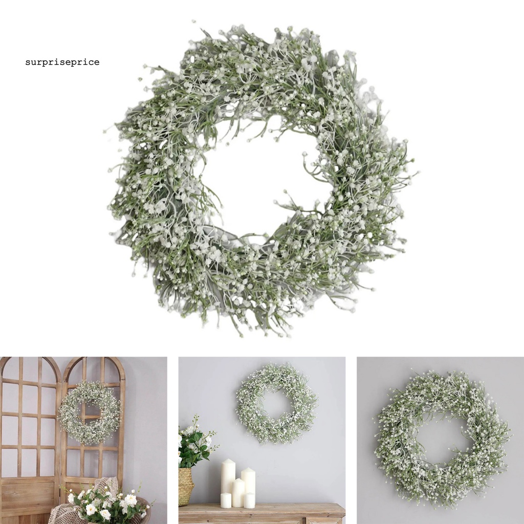 Vòng Hoa Gypsophila Nhân Tạo Màu Sắc Tươi Sáng Lâu Trôi Trang Trí Nhà Cửa
