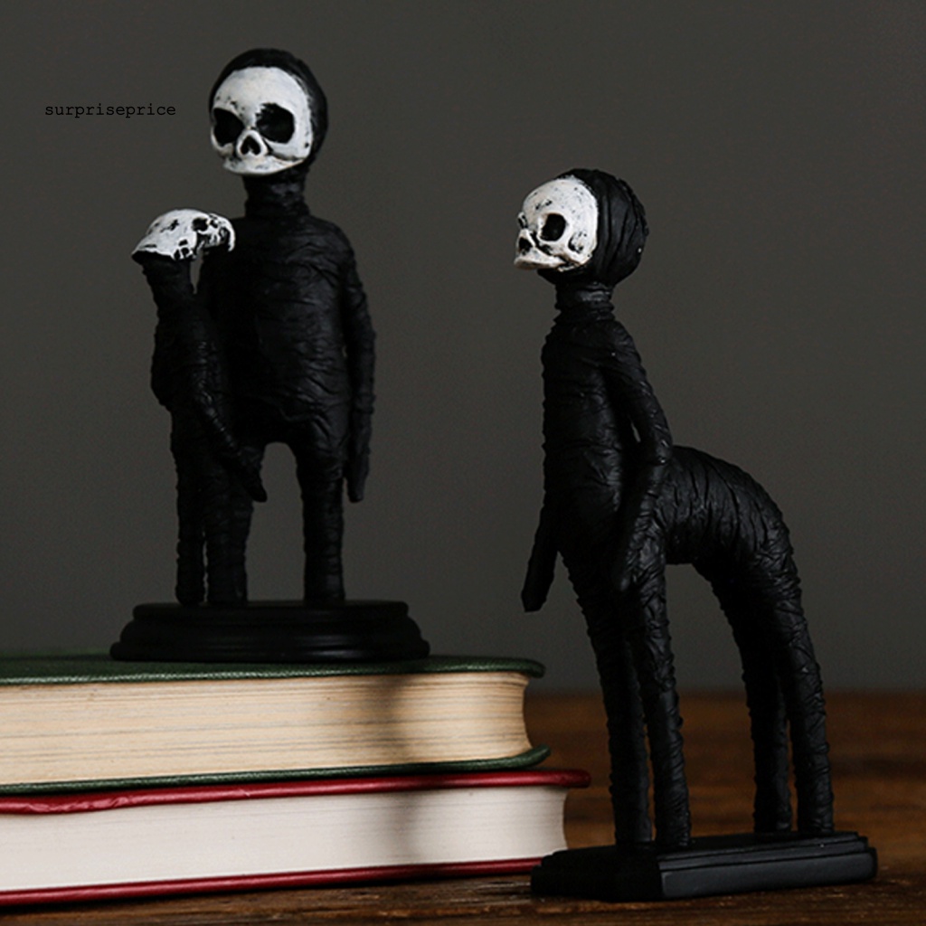 Mô HìNh ĐầU Lâu Đen Vui NhộN Trang Trí Halloween