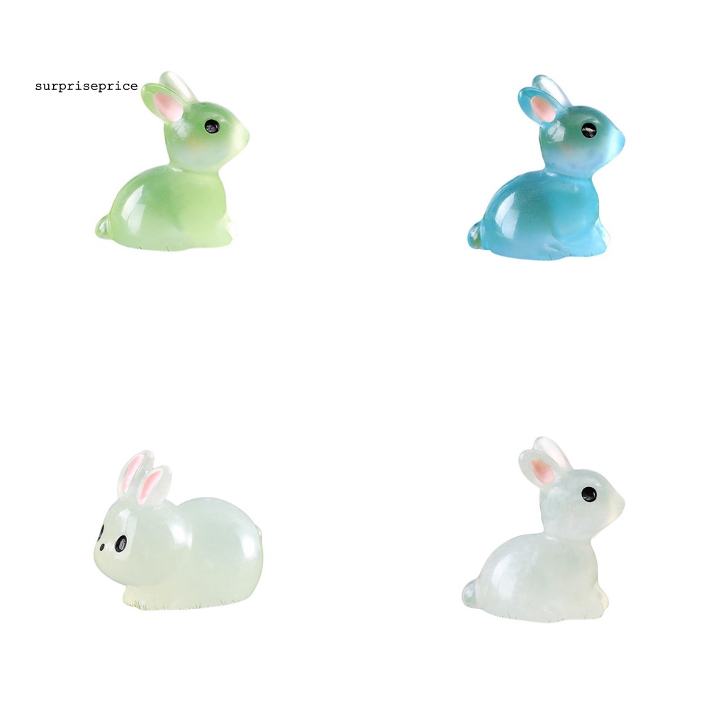 Set 10 Tượng Thỏ Mắt Phát Quang Trang Trí Tiệc Tùng / Phục Sinh