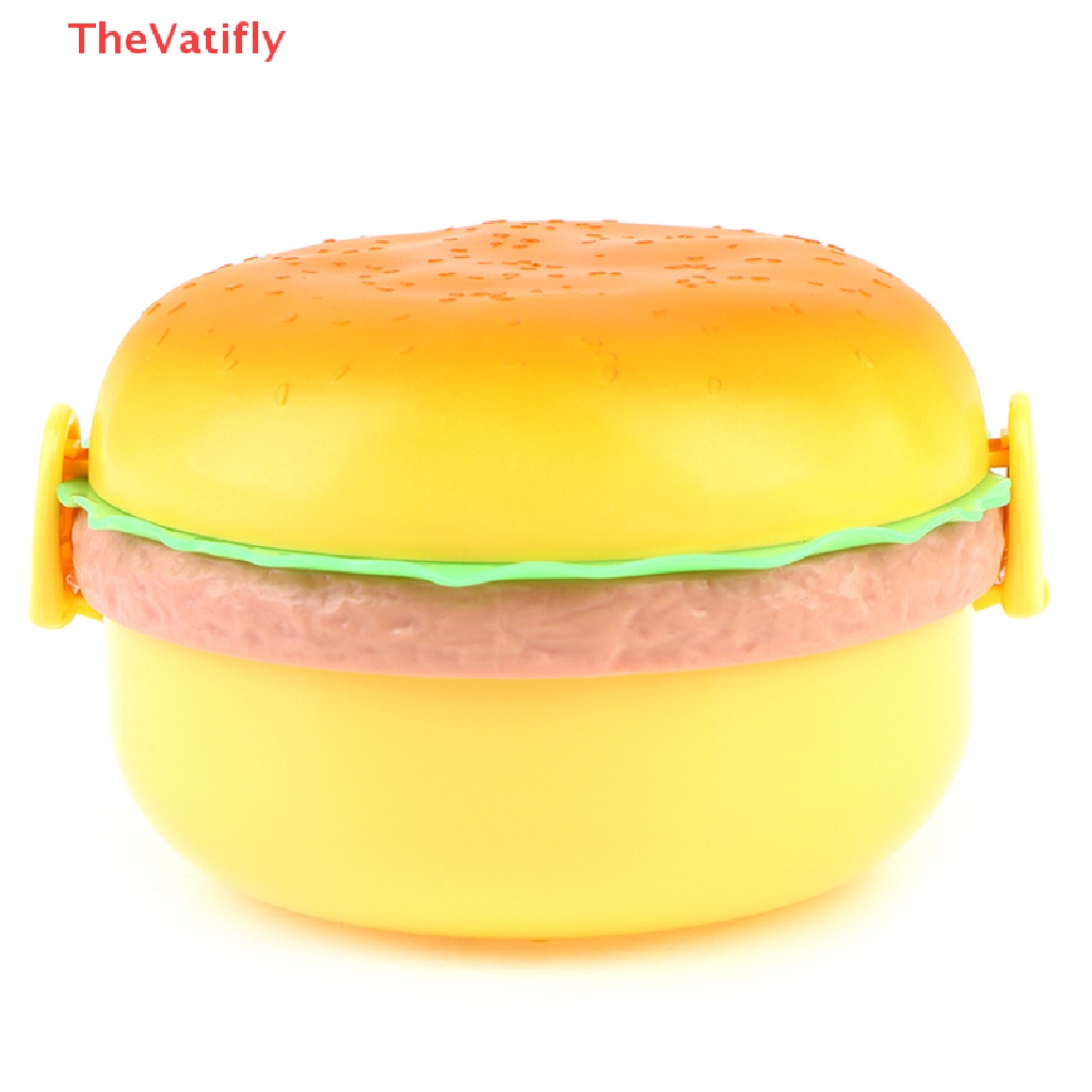 Hộp cơm Hai Tầng Hình Hamburger Dùng Được Trong Lò Vi Sóng