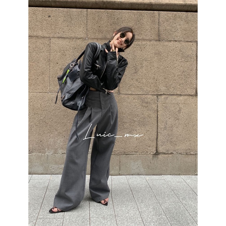 Áo Khoác Da pu Dáng Ngắn Phong Cách Retro Mỹ Thời Trang Xuân Thu Cho Nữ Tik Tok DE1T