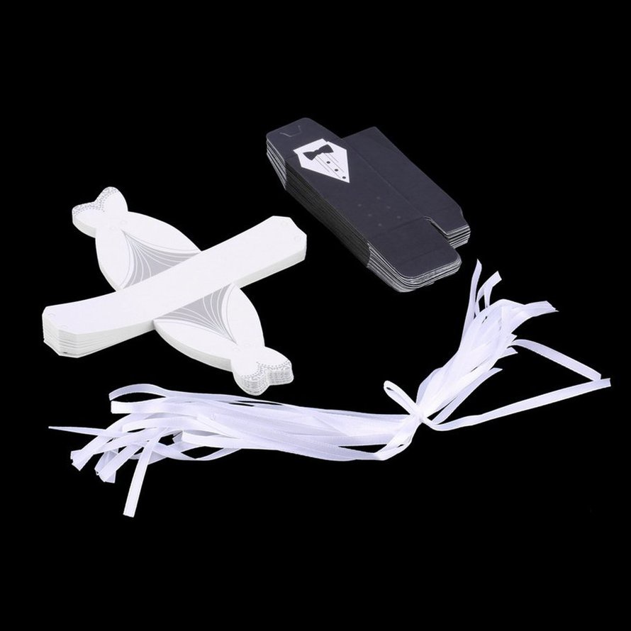 50 pcs Black &amp; white Candy Gift Boxes With Ribbon for Wedding Party Favor