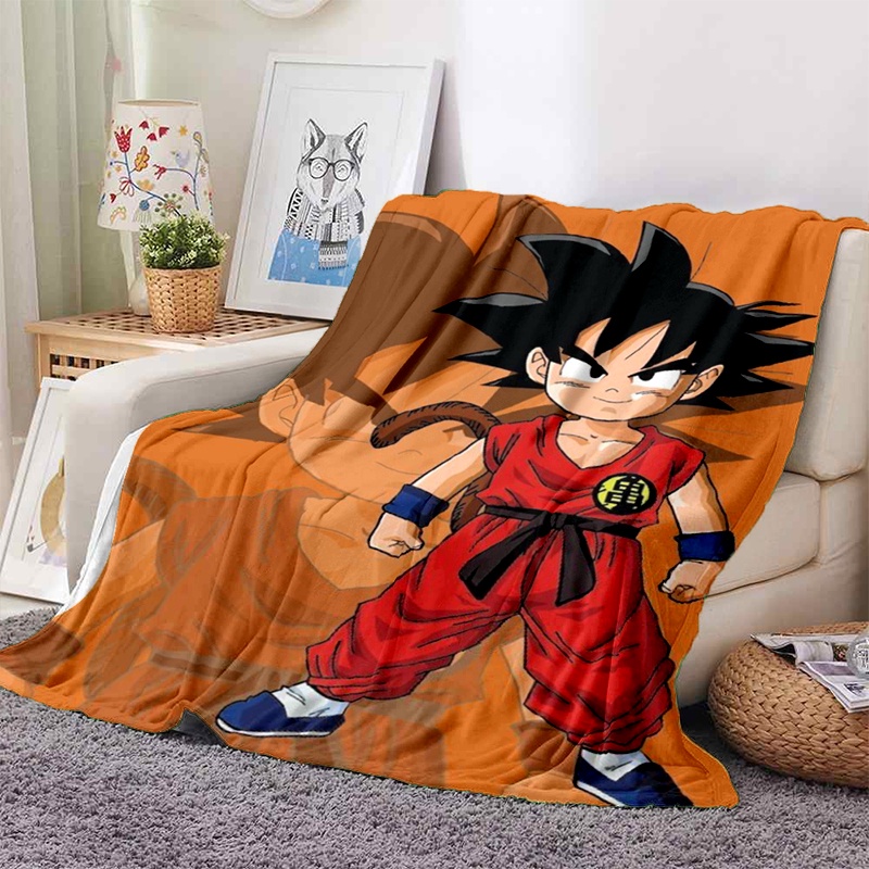 Chăn Bông Mềm Mại Thoải Mái In Hình Phim Dragon Ball Sun Wukong Dùng Cho sofa Giường Ngủ Văn Phòng