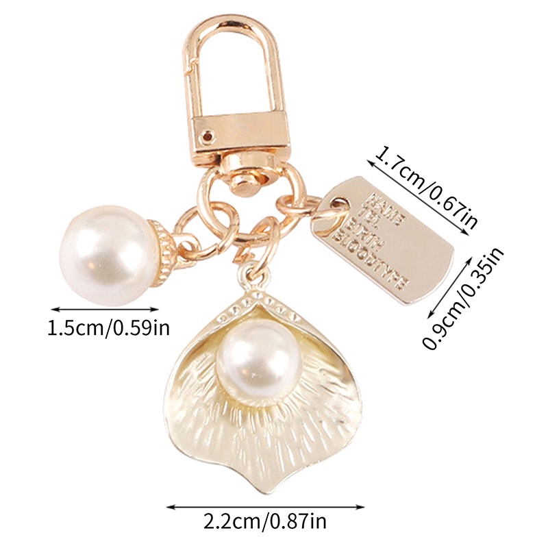 Ygt Móc Khóa Hình Vỏ Sò Đính Ngọc Trai Giả Thanh Lịch Dành Cho Nữ