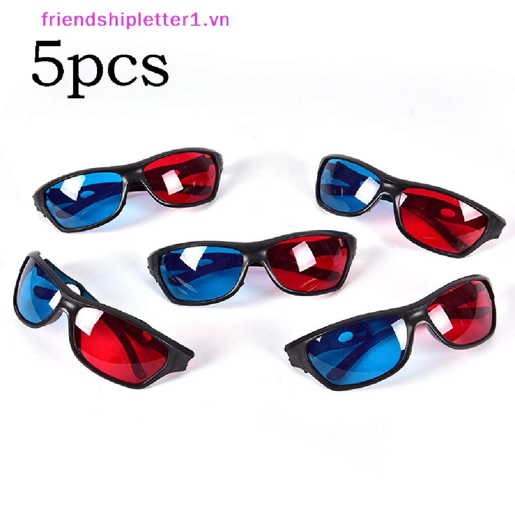 Kính 3D Gọng Đỏ Xanh Dương Thời Trang Dùng Xem Phim Anaglyph DVD