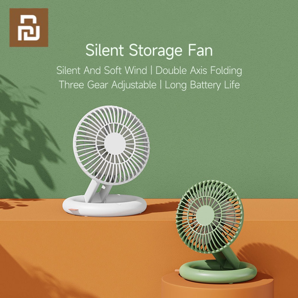 Xiaomi YouPin Quạt Gấp Để Bàn Ba Bánh Răng Pin Dài Có Thể Điều Chỉnh Đa Ứng Dụng