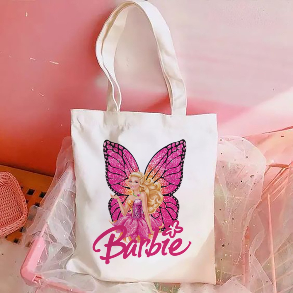 Barbie In Hình Thời Trang Nữ Đeo Vai Túi Tote Eco Tái Sử Dụng Túi Đeo Vai Túi Xách Barbie Túi Nữ