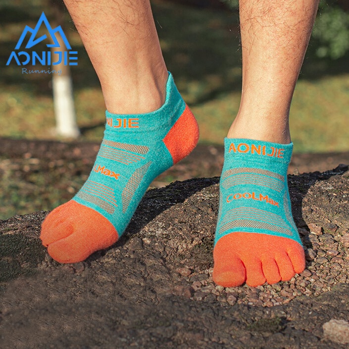 AONIJIE 3 Đôi Vớ Thể Thao Năm Ngón Thoáng Khí Tất Chuyên Dụng Chạy Bộ E4825