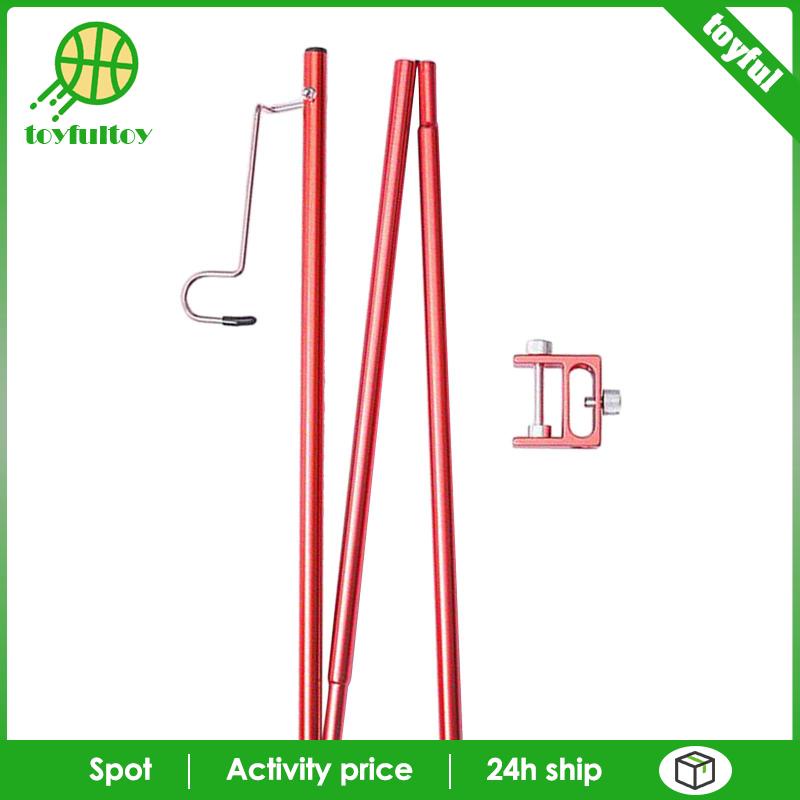 Giá Đỡ Đèn Cắm Trại Gấp Gọn Kèm Móc Màu Đỏ Tiện Dụng