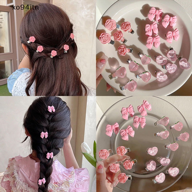 Set 5 Kẹp Tóc Nơ Nhỏ Xinh Xắn Thời Trang Nữ