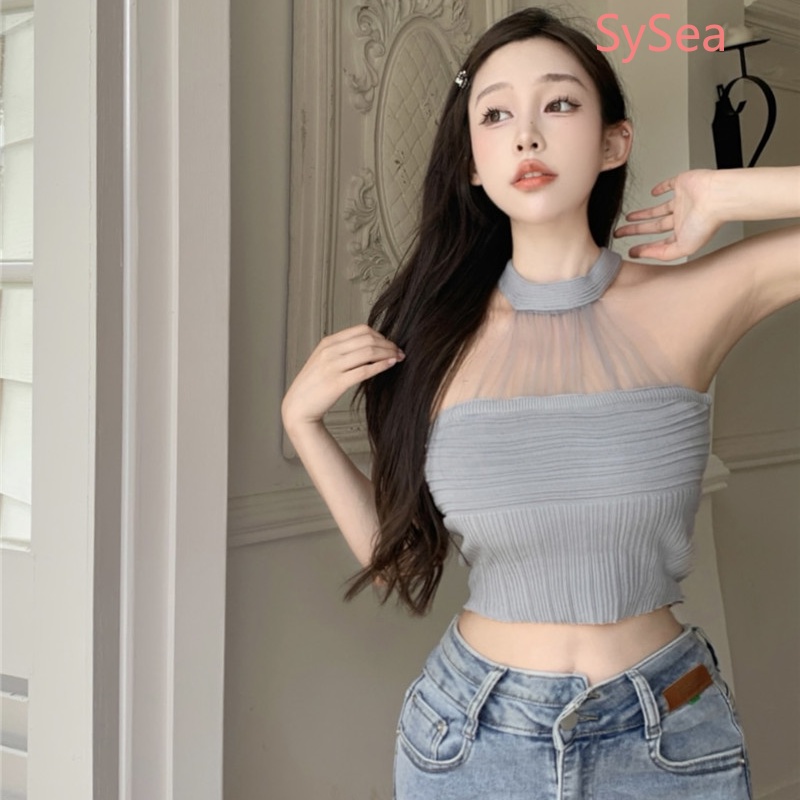 Áo Hai Dây Dệt Kim Quyến Rũ Thời Trang Hè Cho Nữ