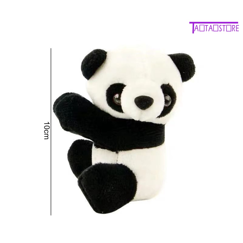 Gấu Trúc Nhồi Bông PP Mềm Mini 10cm Có Kẹp Treo Trang Trí Phòng Khách