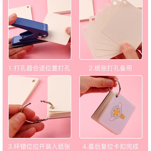 10pcs Khoen, khuyên Tròn Inox Flashcard Đóng Gáy Sách, Album, Nhật Kí - Khoen Móc Vòng Còng Đóng Sổ, Sổ Tay