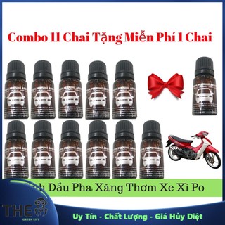 Combo 11 Tinh Dầu Pha Xăng Pha Nhớt Thơm Cho Xe Xì Po + Tặng Thêm 1 Chai