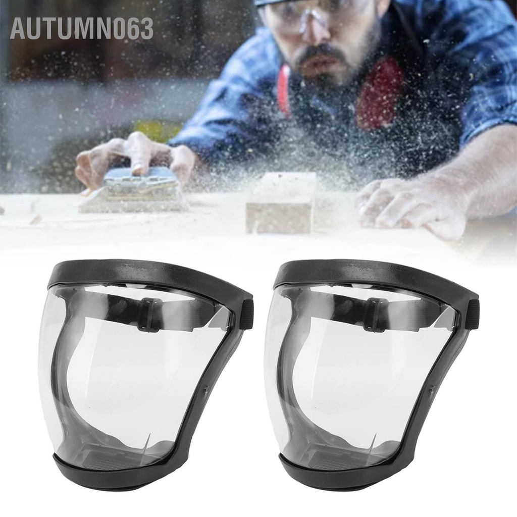 Autumn063 2 chiếc Tấm che mặt bảo vệ Chống bụi Thắt lưng đàn hồi an toàn Có thể tái sử dụng chắn với miếng bông lọc trong suốt