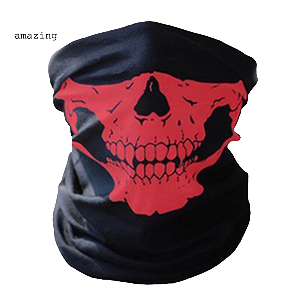 Khăn Choàng Cổ Kiêm Mặt Nạ Chống Tia UV Hình Đầu Lâu Thời Trang Dùng Khi Đạp Xe Ngoài Trời