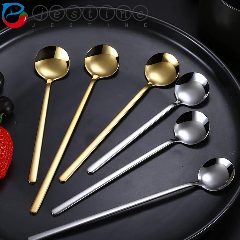 Muỗng cà phê hình tròn nhiều màu sắc bằng thép không gỉ