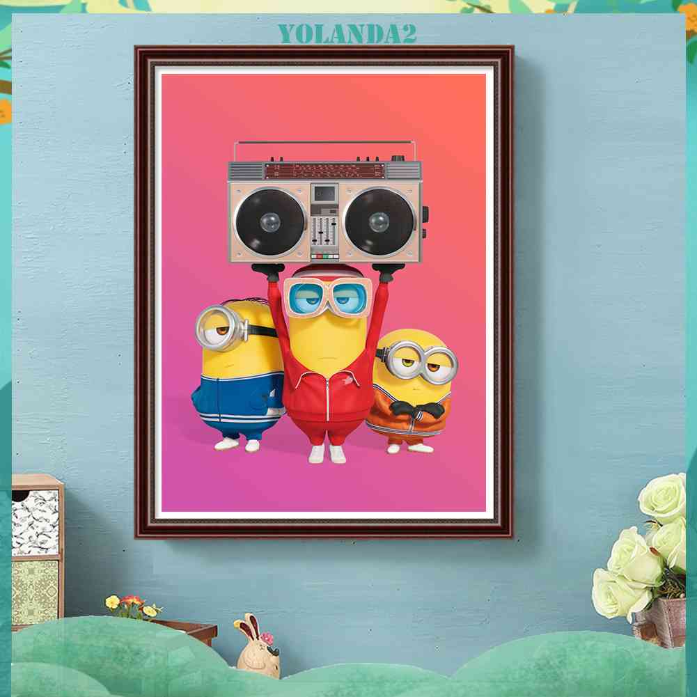 Bộ Tranh Đính Đá 5D Họa Tiết Hoạt Hình Độc Đáo DIY Dùng Trang Trí Nhà Cửa