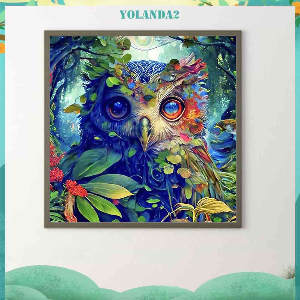 Tranh Đính Đá Kim Cương Toàn Bộ 5D DIY Hình Vẽ Con Cú