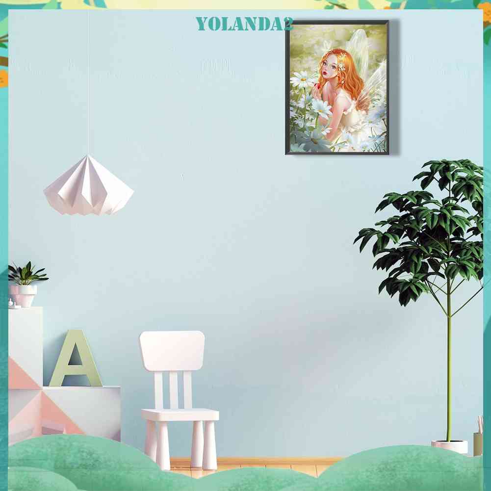 Bộ Tranh Đính Đá 5D Họa Tiết Cô Hầu Gái Độc Đáo DIY Dùng Trang Trí
