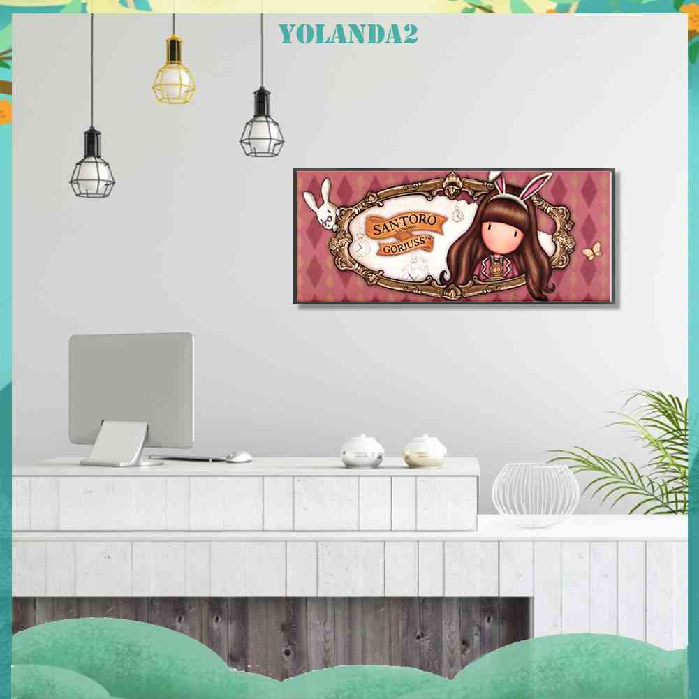 Bộ Tranh Đính Đá 5D Họa Tiết Búp Bê Nghệ Thuật Độc Đáo DIY Dùng Trang Trí