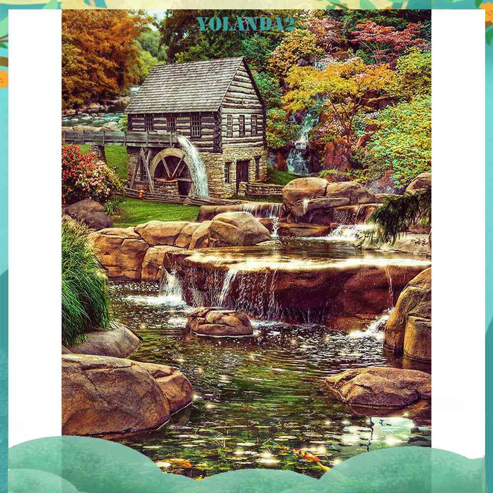 Tranh Đính Đá Kim Cương Toàn Bộ 5D DIY Hình Vẽ Phong Cảnh Trang Trí Nhà Cửa