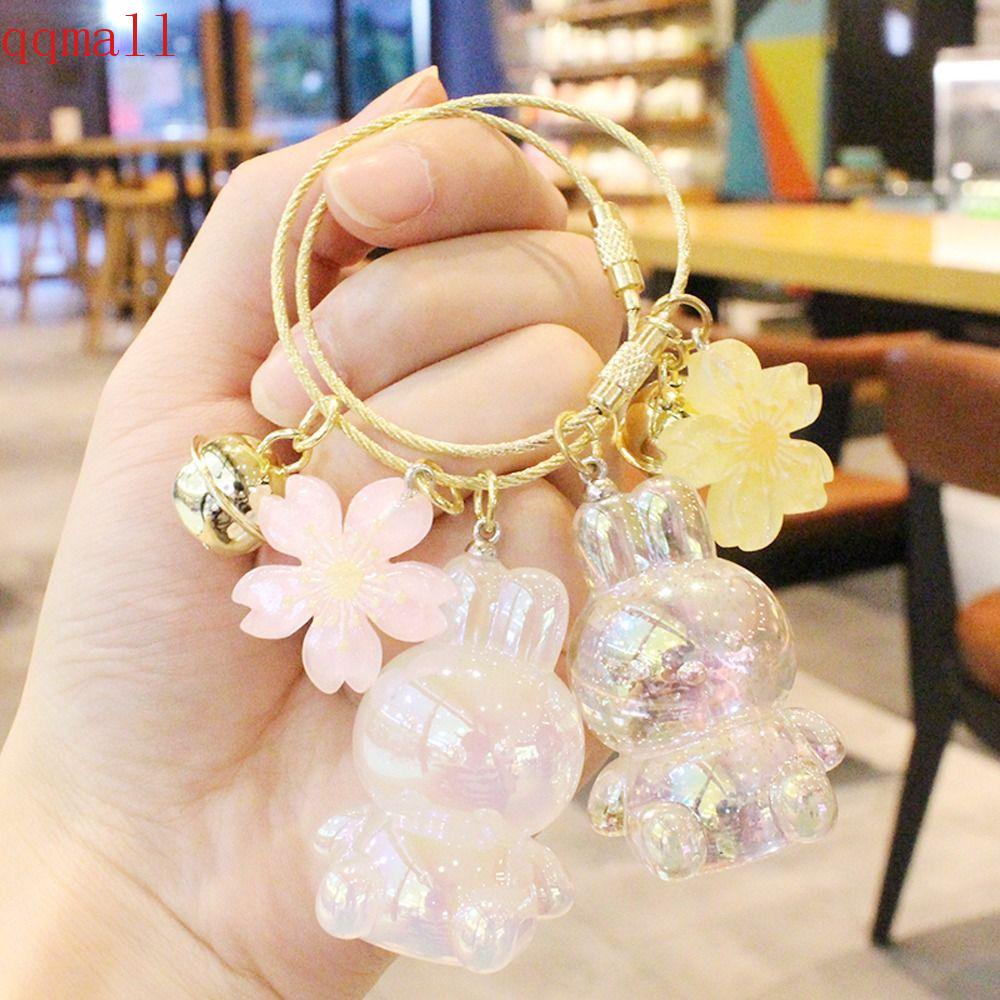 Móc Khóa Hình Thỏ 3D Bằng Kim Loại Độc Đáo Dễ Thương Giá Đỡ