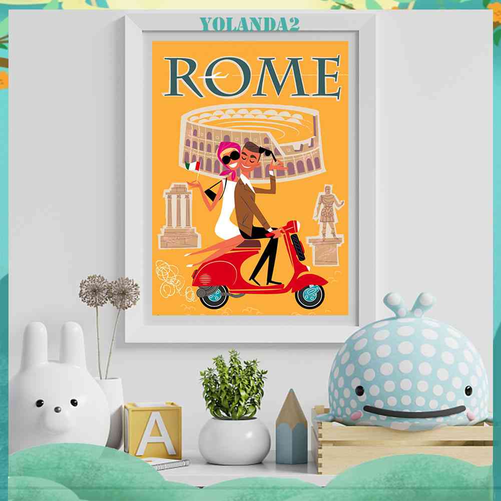 Bộ Tranh Đính Đá 5D Họa Tiết Nhân Vật Hoạt Hình Độc Đáo DIY