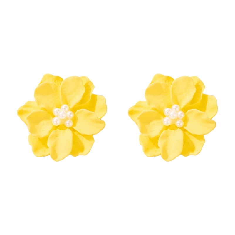 Khuyên Tai Hình Hoa Đính Ngọc Trai Nhân Tạo Thanh Lịch Cho Nữ