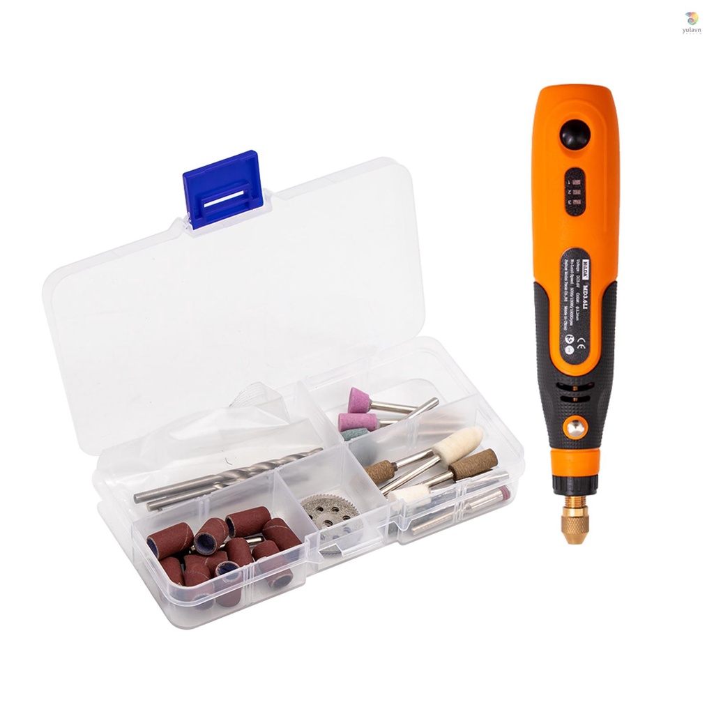 Bộ 46 Bút Khoan Điện Mini 3.6V Sạc USB 3 Tốc Độ Kèm Nhiều Thiết Bị Cài Đặt Cho Máy Mài Khắc
