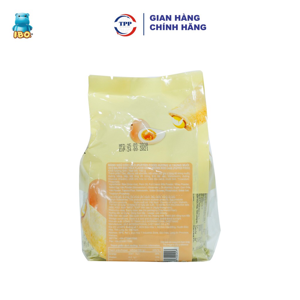 I.B.O Bánh Ngũ Cốc Vị Trứng Muối 150gr