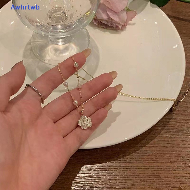 Awhrtwb Vòng Cổ Thời Trang Pháp Ngọt Ngào Hoa Trà niche Cá Tính Khí Chất Mới