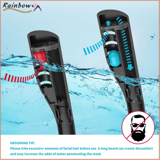 Mặt Nạ Lặn Ống Kính Hd Bằng Silicone Chống Sương Mù Chống Nước Kèm Túi Đựng