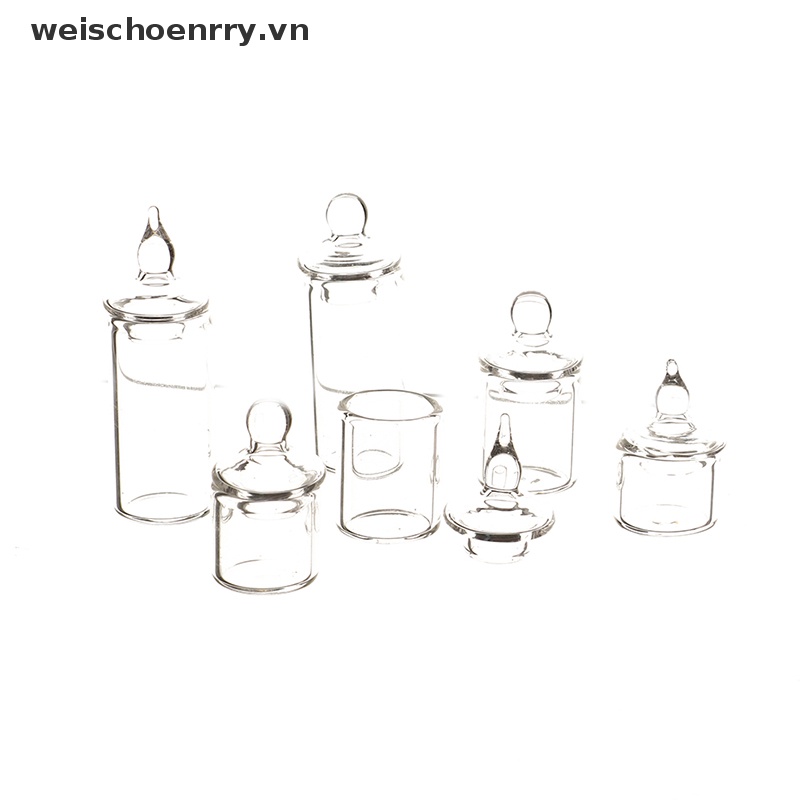 Hũ Thủy Tinh Đựng Hạt Kẹo / Đậu Trang Trí Nhà Búp Bê Tỉ Lệ 1: 12