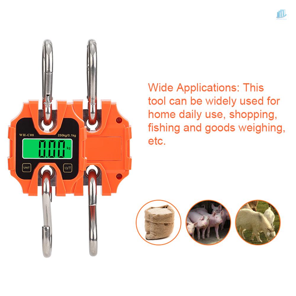 Cân Điện Tử Cầm Tay (s2mwvn) 250kg Màn Hình LCD Với Công Tắc Đèn Nền kg lb Catty One-Key Cho Câu Cá Hàng Ngày / Ngoài Trời