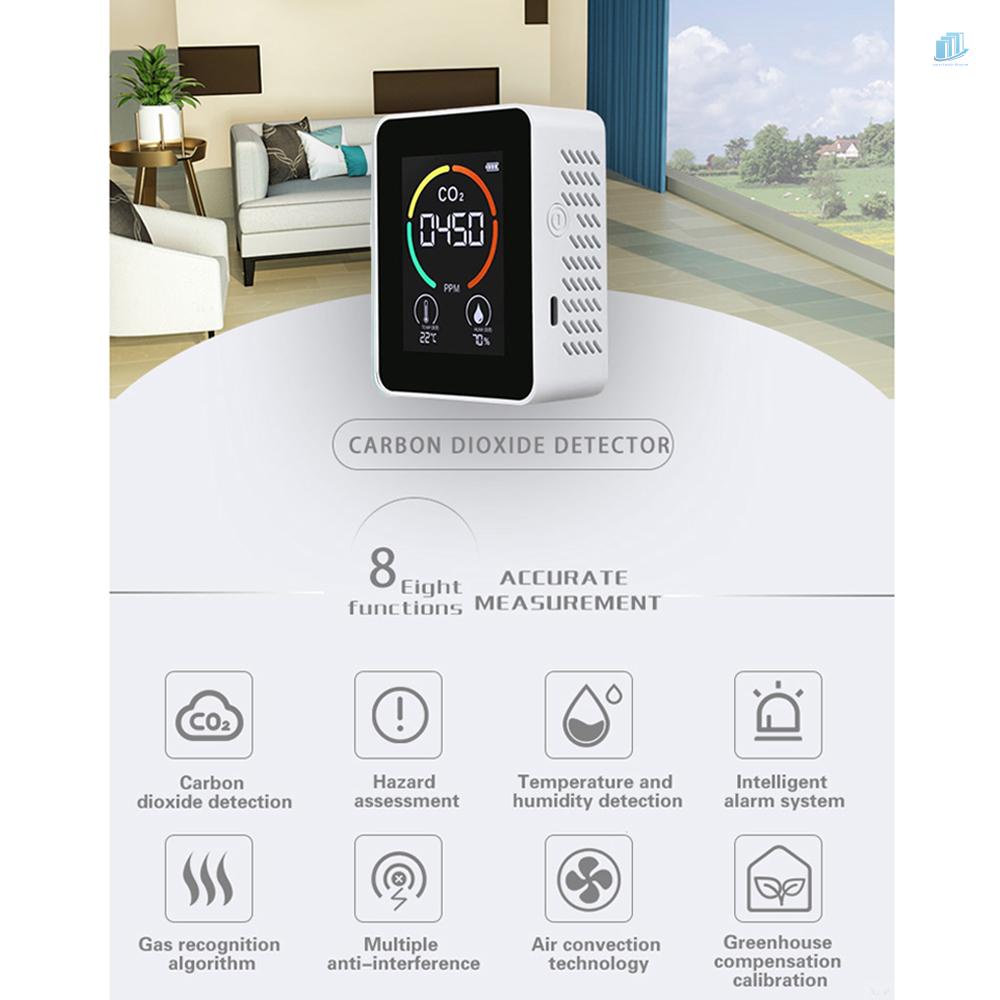 Thiết Bị Đo Nồng Độ Ẩm Không Khí CO2 smartwatchinone CO2 Có Màn Hình LCD
