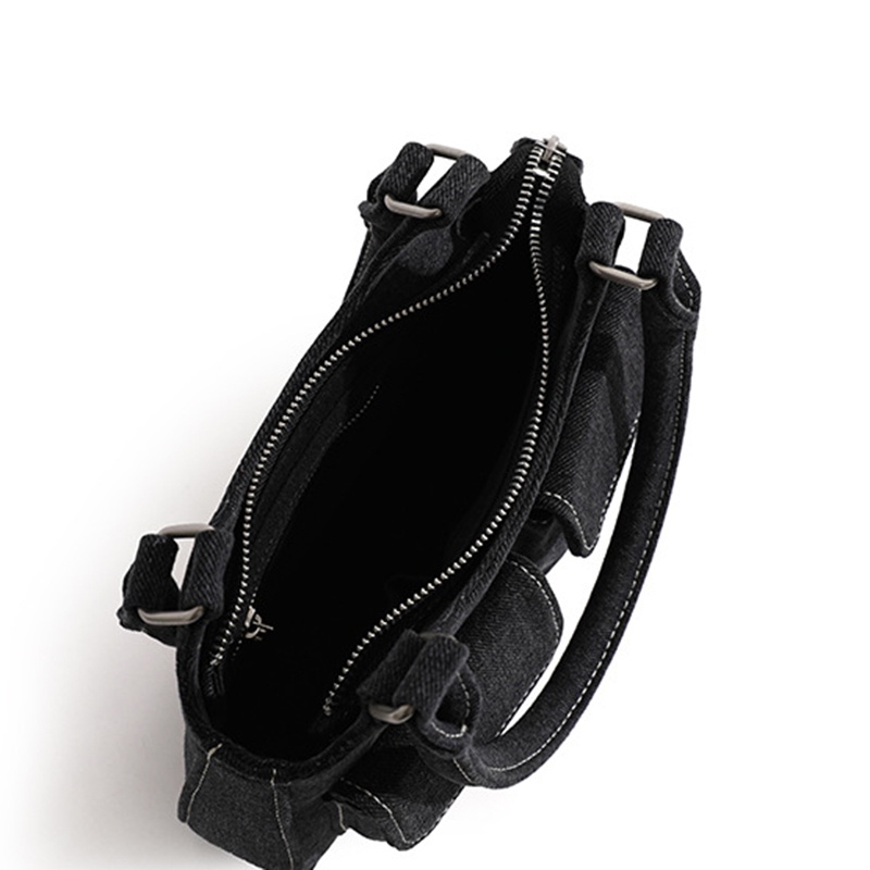 Túi Xách Vải canvas Màu Trơn Phong Cách Cổ Điển Thời Trang Cho Nữ