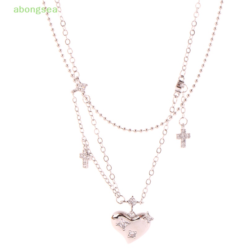 Vòng cổ Mặt Chữ Thập Đính Đá Zircon abongsea