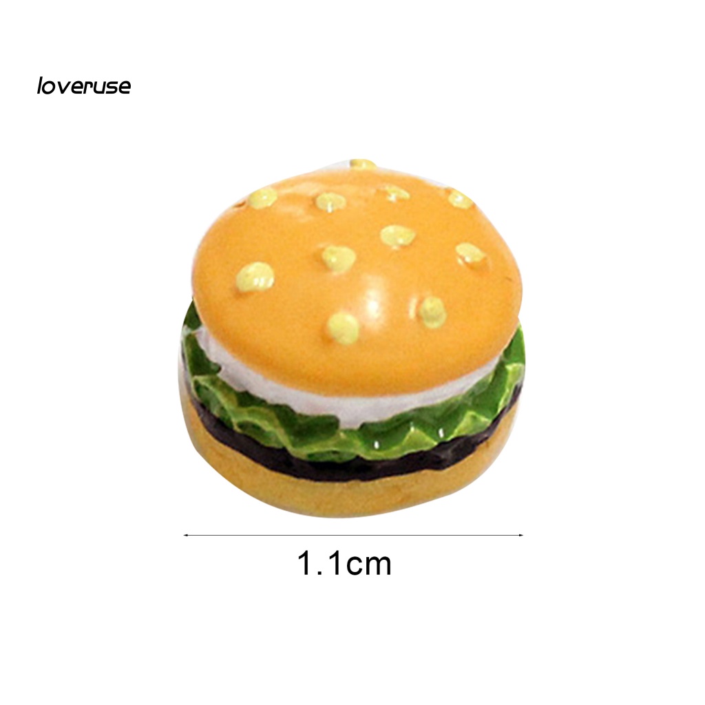 Set 5 Mô Hình Điện Thoại Bánh Hamburger Mini Bằng Nhựa Resin Trang Trí Nhà Búp Bê DIY