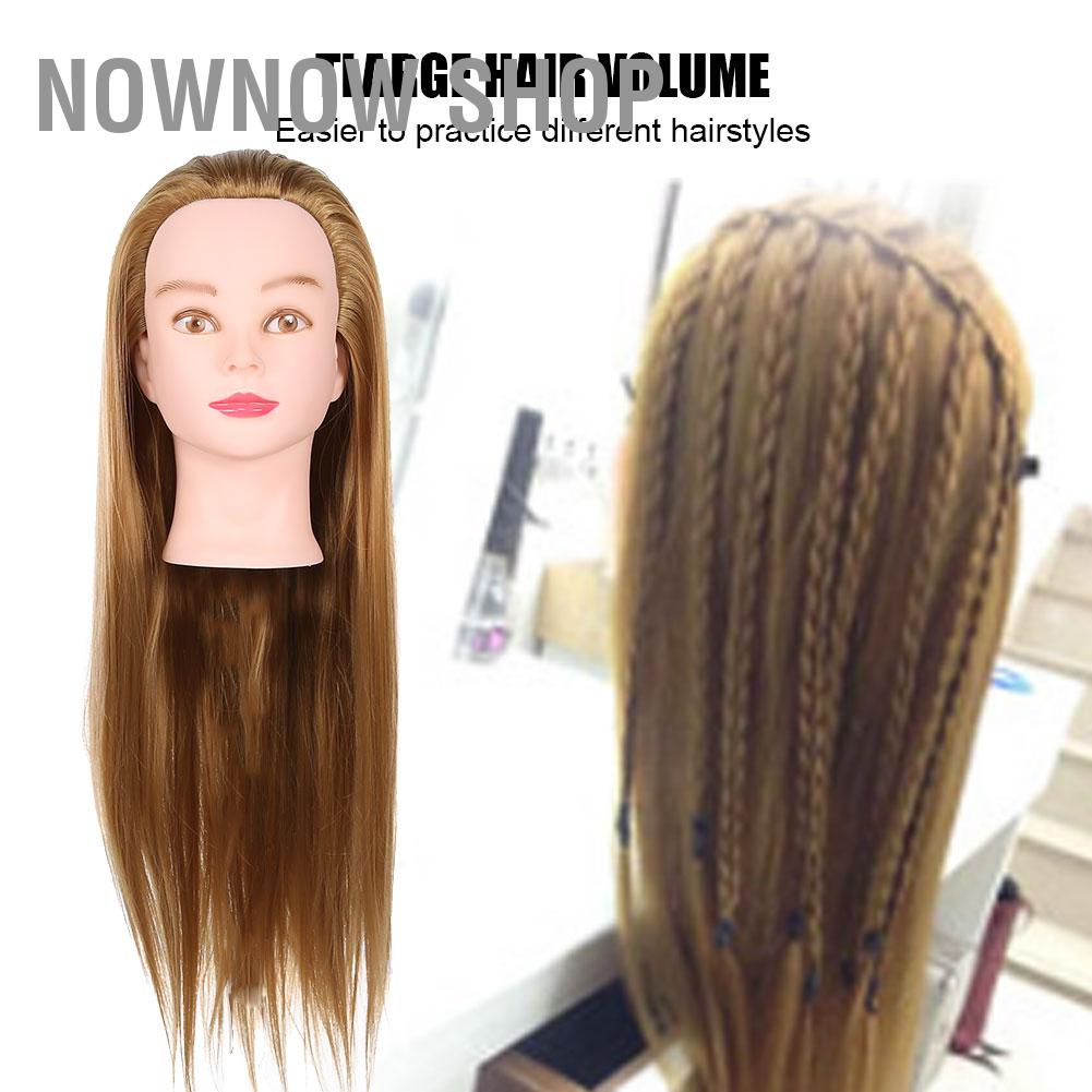Đầu ma-nơ-canh tóc giả thực hành tạo kiểu cho salon 70cm