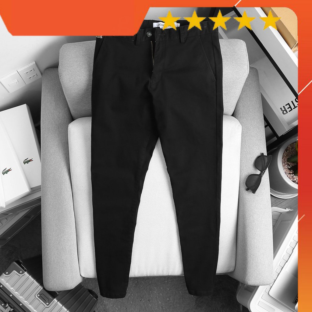 HÀNG VNXK - Quần Kaki Đen Nam Vải Mềm Dáng Âu Công Sở Form Slimfit Hàng Xuất Xịn Cao Cấp - QKLC1 -