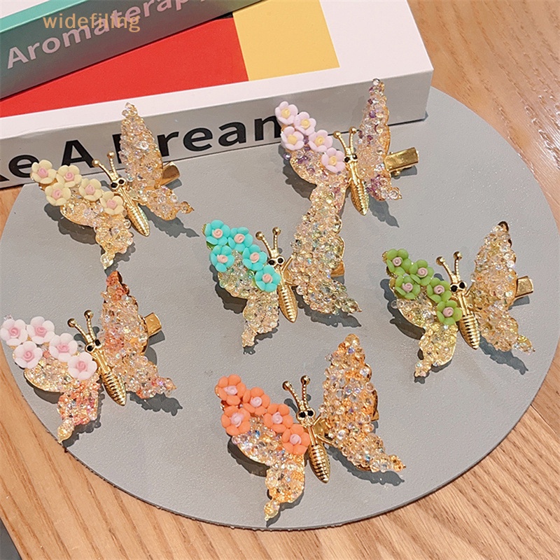 Kẹp Tóc Hình Cánh Bướm Phối Tua Rua Dễ Thương Cho Bé Gái