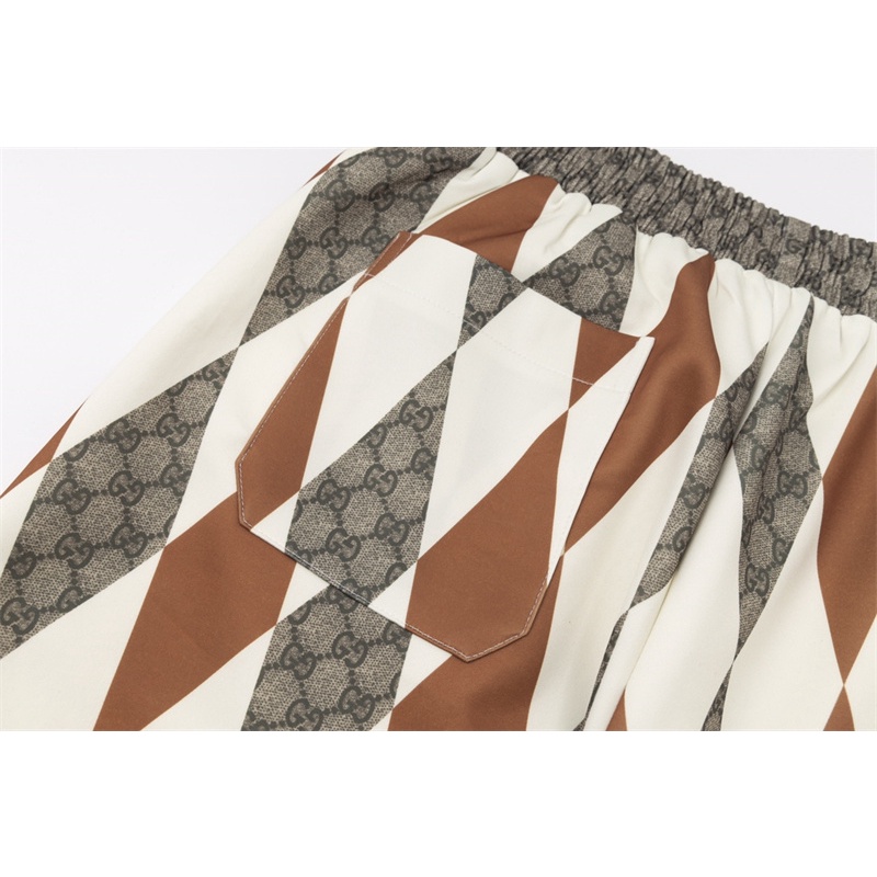 Gu88- Quần Short Họa Tiết Kim Cương Bắt Mắt Thiết Kế logo G Đôi Phong Cách Jfhrdfgf Thời Trang Đường Phố Mới Nhất