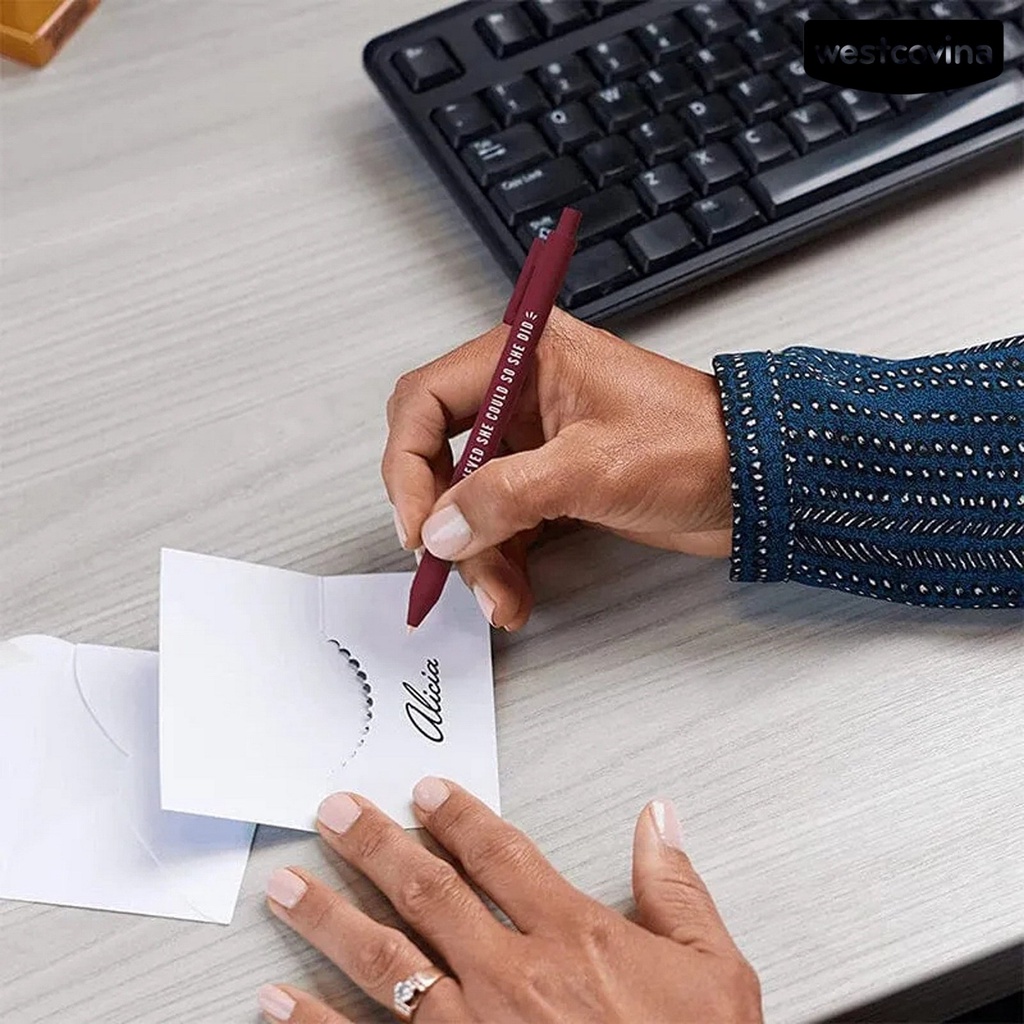 [COD]♪Set 5 Bút Bi Ngòi 0.5mm Khô Nhanh Cho Bé