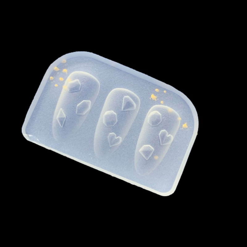 Khuôn Silicon Làm Móng Nghệ Thuật Hình Ngôi Sao / Trái Tim / Mặt Trăng / Ngôi Sao DIY