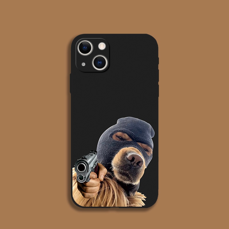 Ốp Điện Thoại Hình Chú Chó Spoof Sáng Tạo Cho IPhone 13 14 Pro Max 11 12 Pro Max X XS Max SE2 6S 7 8 Plus XR