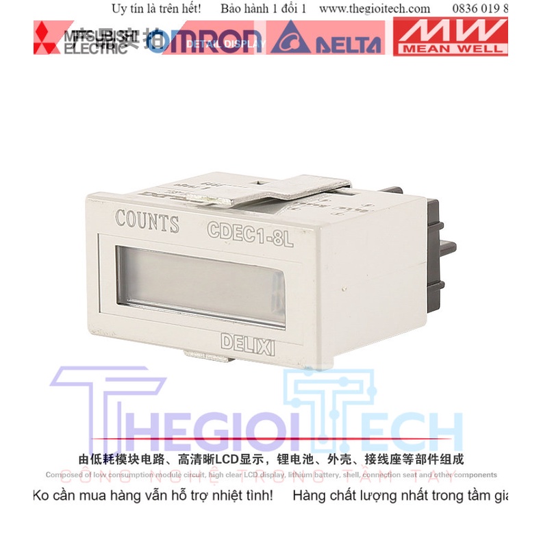 Delixi Electric Bộ đếm điện tử siêu nhỏ CDEC1-6L