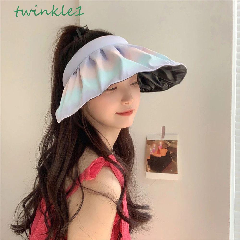 Mũ Rộng Vành Chống Nắng Tia UV Màu Gradient Phong Cách Hàn Quốc Cho Nữ