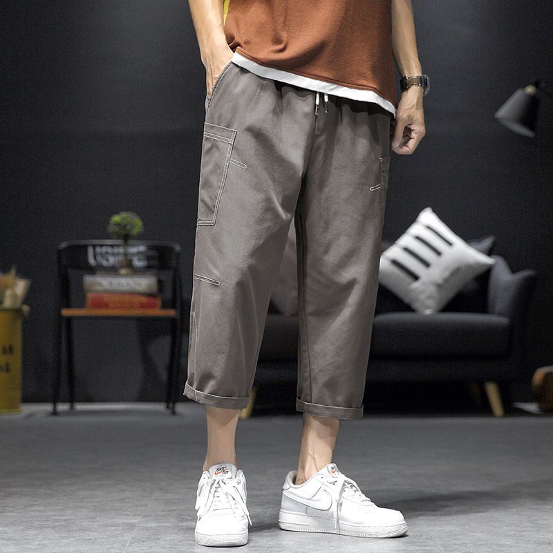 Quần Short Mỏng Dáng Rộng Phong Cách Nhật Bản Thời Trang Mùa Hè Dành Cho Nam M-5xl 7 Điểm